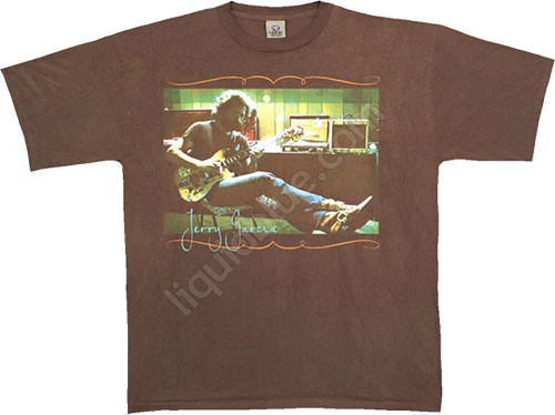  Liquid Blue - Cowboy Jerry - Grateful Dead Brown Athletic T-Shirt