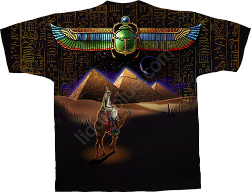  Liquid Blue - Skulls Black T - Shirt - Egyptian
