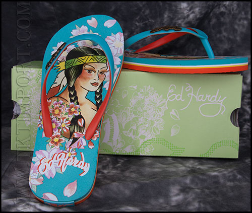   Ed Hardy - Cancun Sandals - Turquise