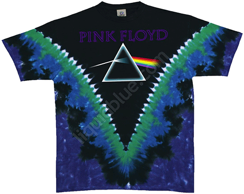  Liquid Blue - Dark Side Vdye - Pink Floyd Tie-Dye T-Shirt